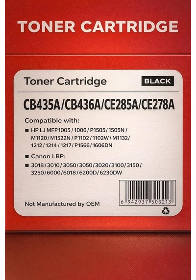 Lexroo Hp Ce285a, Cb435a, Cb436a, Canon Crg-725 Uyumlu Muadil Toner, Yüksek Baskı Kalitesi
