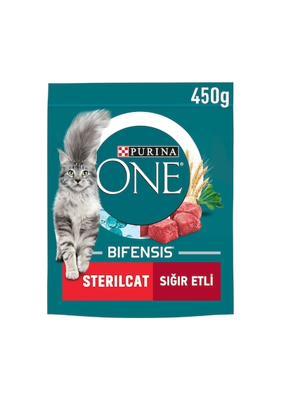 Purina One Sığır Etli Kısırlaştırılmış Kuru Kedi Maması 450 G - 4 Adet Tarı