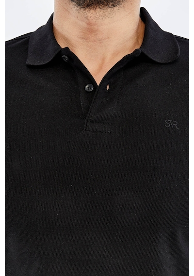 Süvari Slim Siyah Erkek Polo Yaka T-shirt Ts1014000474