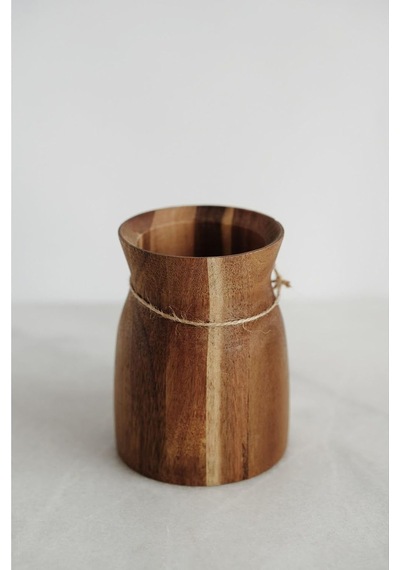 Akasya Ahşap Kaşıklık, Mutfak Düzenleyici Organizer, 10 X 12.7 Cm, Kahverengi