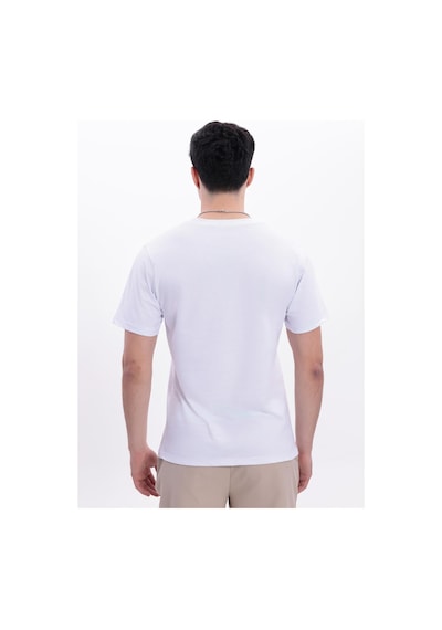 Freemen Erkek/unisex Bisiklet Yaka Basic Tişört %100 Pamuk Beyaz