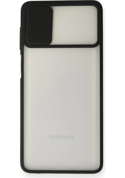 Muratech Newface Samsung Galaxy Uyumlu  M51 Kılıf Palm Buzlu Kamera Sürgülü Silikon - Siyah