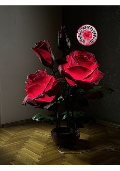 Favorite Kırmızı Lambader 112cm 2,5kg 220volt Dekoratif Organik