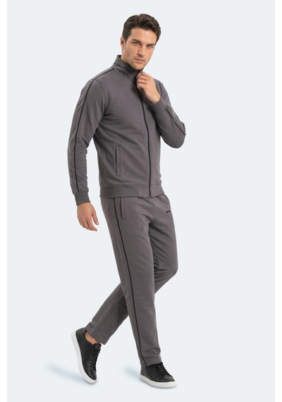 Slazenger Blowback Erkek Slim Fit Koyu Gri Eşofman Takımı