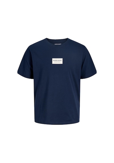 Jack & Jones Jjfrank Erkek Tişört Bisiklet Yaka Kısa Kollu Lacivert