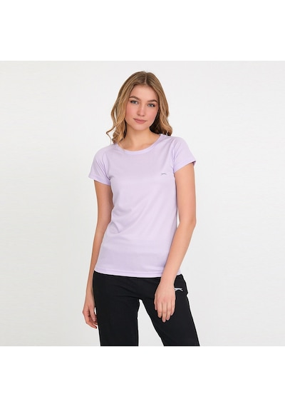 Slazenger RELAX IN Kadın Slim Fit Mor Tişört