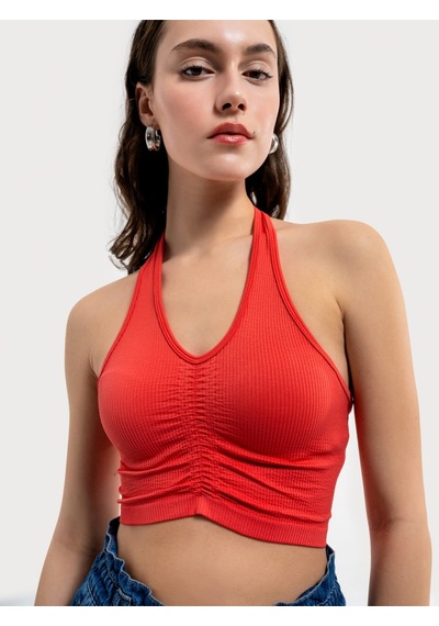 Fitted Kadın Top Mercan
