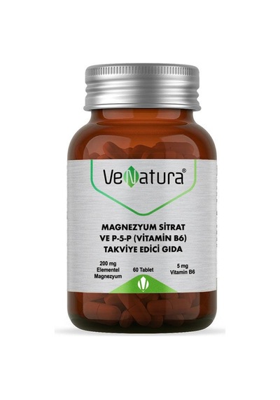 Venatura Magnezyum Sitrat Ve P-5-p Vitamin B6 Takviye Edici Gıda 60 Tablet