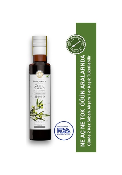 Zeytin Yaprağı Sıvı Ekstraktı 250 Ml - Vitamin Ve Mineral İçeren Takviye Edici Gıda