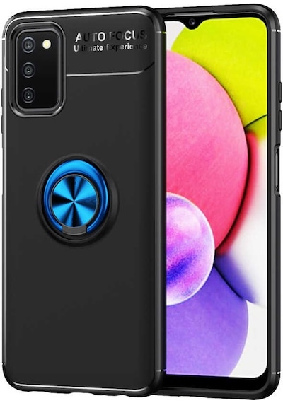 Samsung Galaxy Uyumlu A03s Kılıf Yüzüklü Kamera Korumalı Range Ring Silikon Kılıf