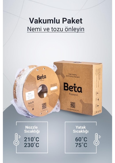 Beta Pla+ Filament White Beyaz