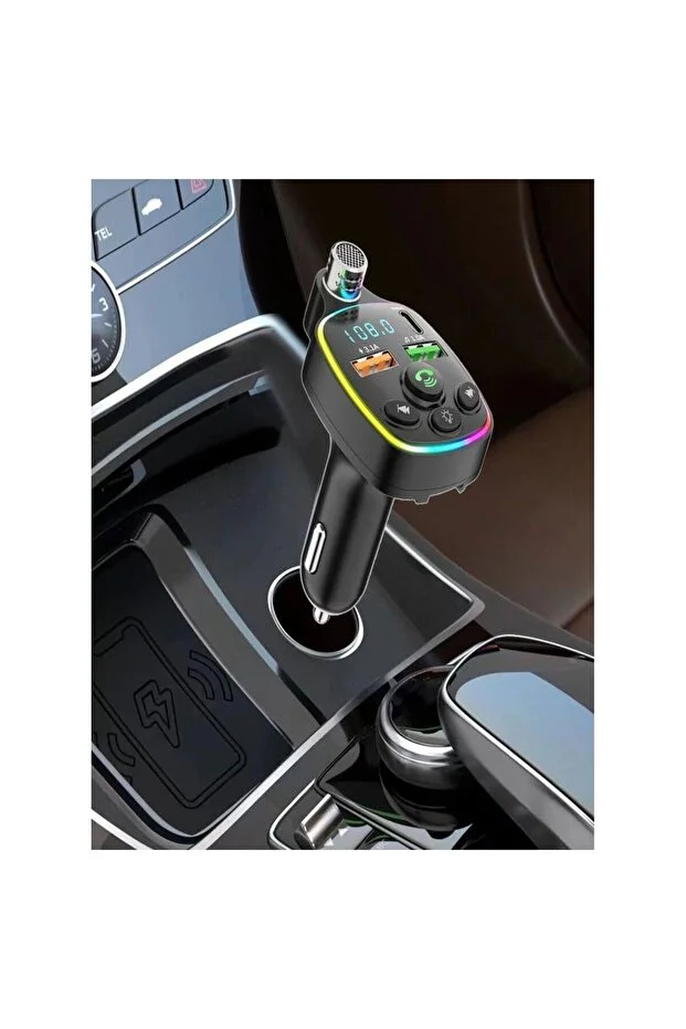 Şarj Özellikli Dijital Göstergeli Bluetooth Fm Transmitter Çakmaklık Yeni Nesil Ultra Dayanıklı