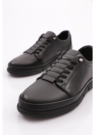 Dgn 9841 Erkek Kapali Bağcikli Sneaker Ayakkabi 9841-2505-R1617 Siyah - Lacivert
