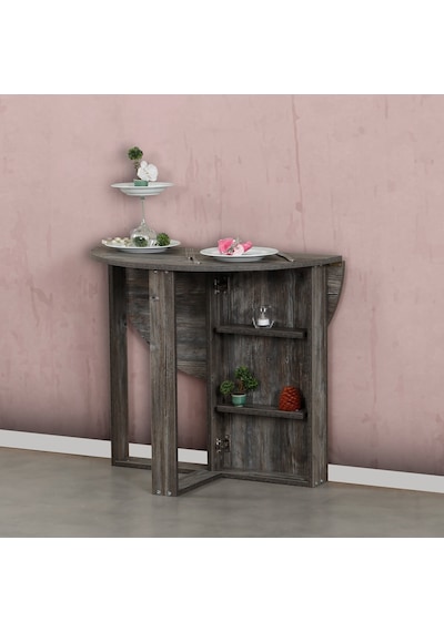 Pasifichome Middle Açılır Kapanır Mutfak Masası Çam / Yuvarlak Yemek Masası