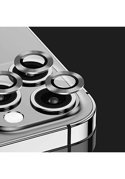 İphone 14 Pro 14 Pro Max Siyah Için Kamera Lens Koruyucu Çizilmez Hd Görüntü Bozmaz Metal Temperli Cam