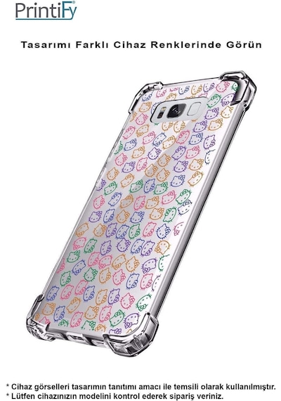 Samsung Galaxy A26 İle Uyumlu Hello Kitty Baskılı Şeffaf Köşe Korumalı Antişok Kılıf
