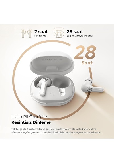 T3 Pro Anc Tws Bluetooth 5.4 Kablosuz Kulak İçi Kulaklık Beyaz