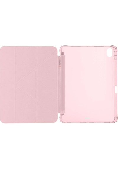 Apple Uyumlu iPad Air 11'' M3 2025 m2 2024 Üçgen Katlanabilir Kalem Şarj Bölmeli Standlı Kılıf Kapaklı