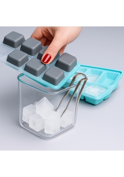 1 Adet Bas Parmak Silikon Buz Kalıbı 12 Bölmeli Buz Kalıbı Silikon Buzluk Plastik Diğer