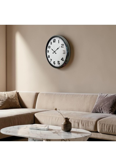 Krom 52 Cm Metal Klasik Duvar Saati çok Renkli