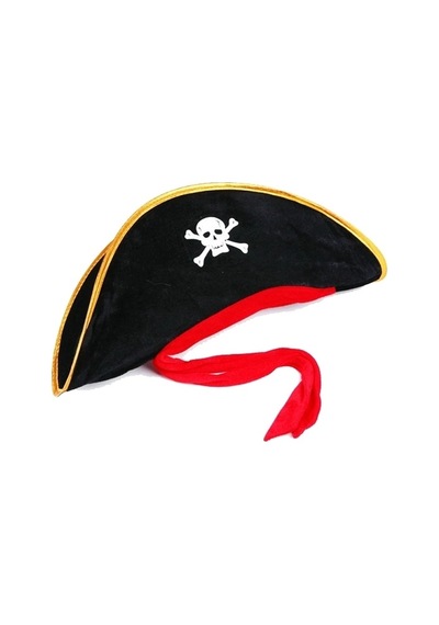 Yetişkin Boy Kadife Jack Sparrow Denizci Kaptan Jack Korsan Şapkası 50x20 Cm 1