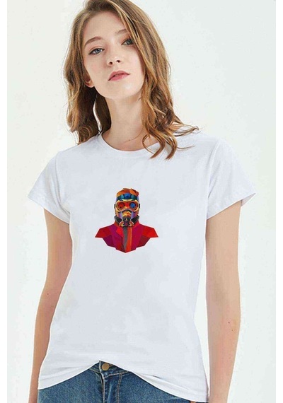 Wars Baskılı Beyaz Kadın Tshirt