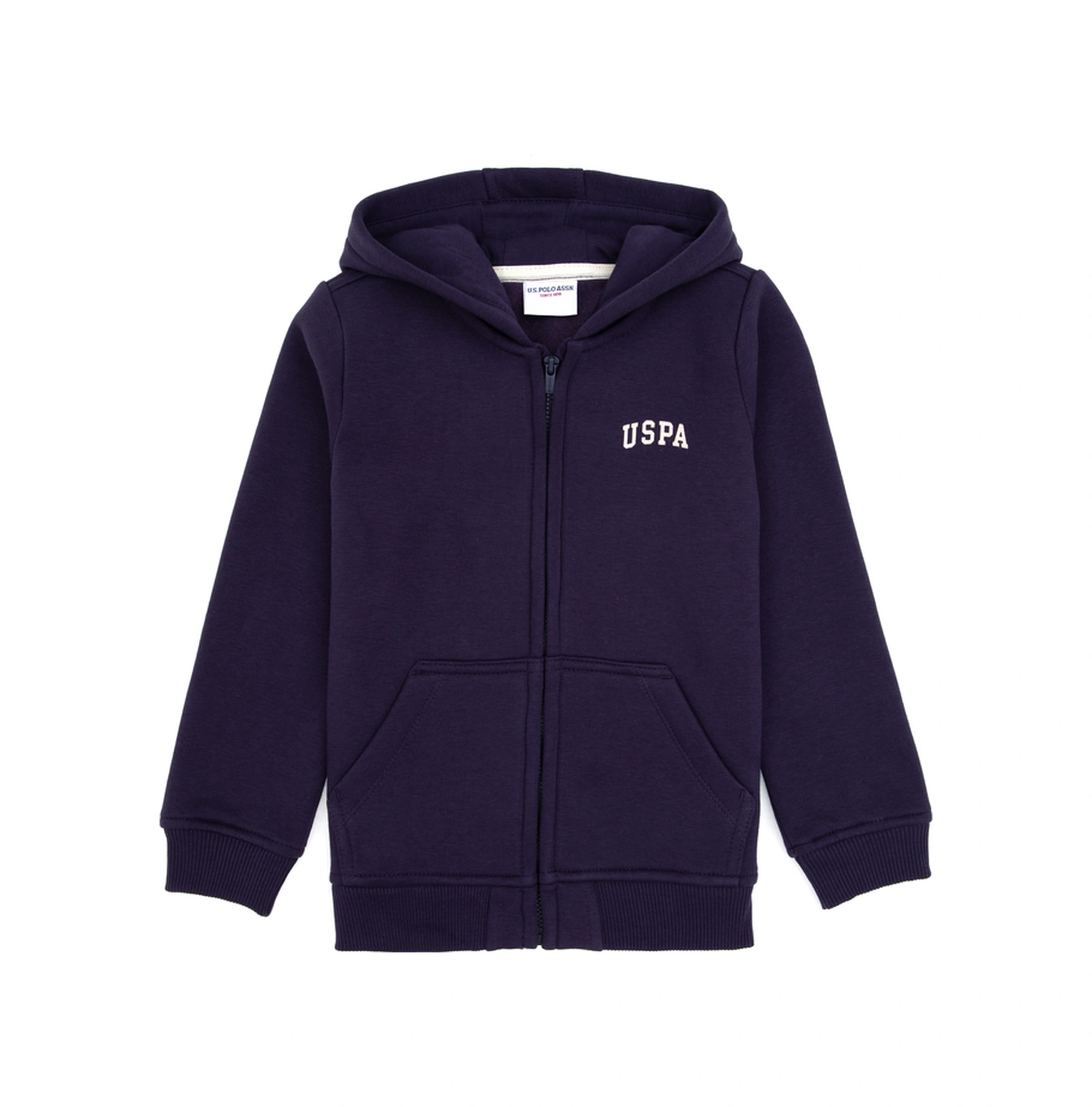 U.S. Polo Assn. Erkek Çocuk Mürdüm Fermuarlı Kapüşonlu Sweatshirt 50313852-VR074
