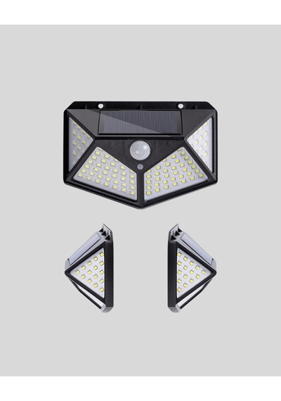 Solar Bahçe Lambası 100 Led Hareket Sensörlü Güneş Enerjili Çok Renkli