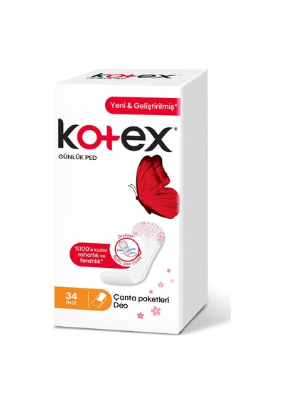 Kotex İnce Günlük Ped Parfumlu 34'lü - 8 Adet Tarı