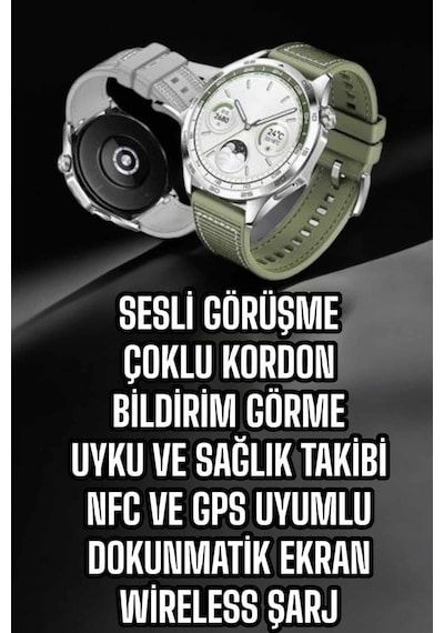Akıllı Saat Sesli Görüşme Uyku Takibi Nfc Uyumlu Uczgt66akıllısaat1-1
