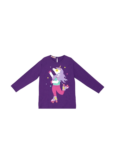 Denokids Mshb&g Patenli Unicorn Kız Çocuk Tunik Tayt Takım Çok Renkli