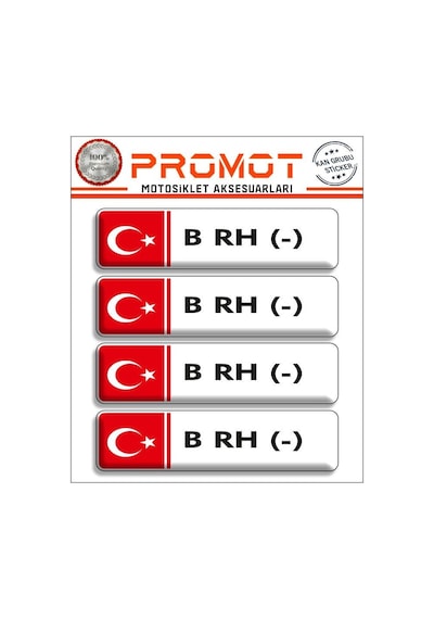 Kan Grubu 3d Sticker 4'lü Set 012 Diğer