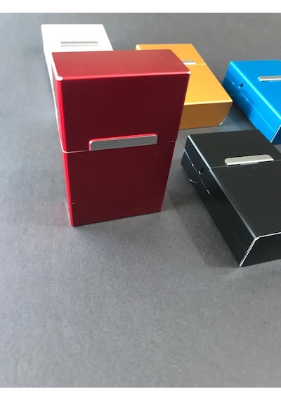 Metal Sigaralık Mıknatıslı Kutu Sigara Paketlik
