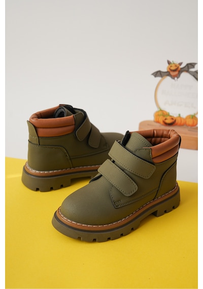 Daxtors Garantili D0cot33 Günlük Ortopedik Çocuk Unisex Soğuk Geçirmez Bot Haki