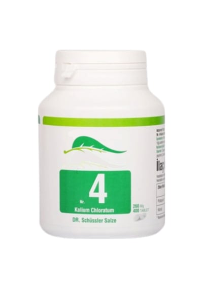 Schüssler Tuzları Actomins Nr 4 Kalium Chloratum 400 Tablet