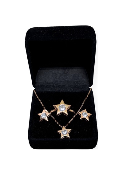 Oya Silver Beyaz Zirkon Taşlı Gümüş Yıldız Set&takım