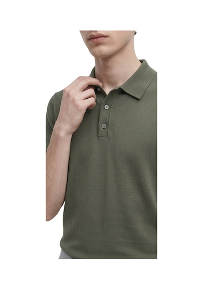 Anthony Jackson Premium Erkek Triko Polo Yaka T-shirt Giovanni Haki