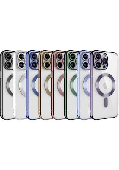 Apple Uyumlu iPhone 14 Pro Kamera Korumalı Magsafe Wireless Şarj Özellikli Demre K Lila