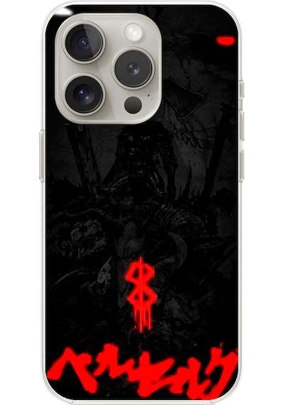 Apple Uyumlu iPhone 13 Pro Şeffaf Kılıf Berserk Tasarımlı 3