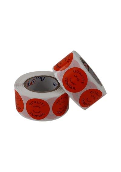 Lexroo Kalite Kontrol Etiketi 30mm Çap Ruloda 500 Adet 2 Rulo Toplam 1000 Adet Turuncu Zemine Siyah Diğer