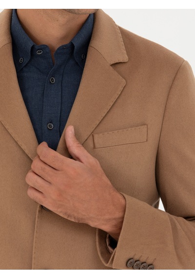 Cacharel Erkek Camel Palto 50270706-vr015 Kahverengi