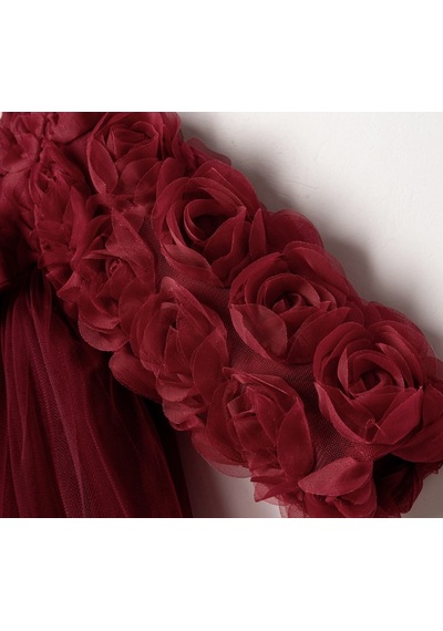 Cocosiss Rose Çantalı Dress Bordo