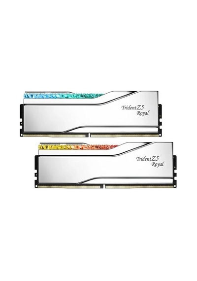 Gskıll 96gb 2x 48gb Ddr5 6400mhz Cl32 Rgb Dual Kıt Pc Ram Trıdent Z5 Royal Sılver F5-6400j3239f48gx2-tr5s