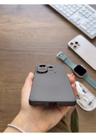 Redmi Note 13 Pro 4g Uyumlu Süper İnce Mat Ultra Thin Silikon Kılıf Siyah