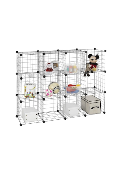 12 Storage Küpleri Çok Aşamalı Kullanım Dıy Tel Kafes Organizer Wandorganisator Raf Dolap Tel Kafes Plaka Garage St Genel