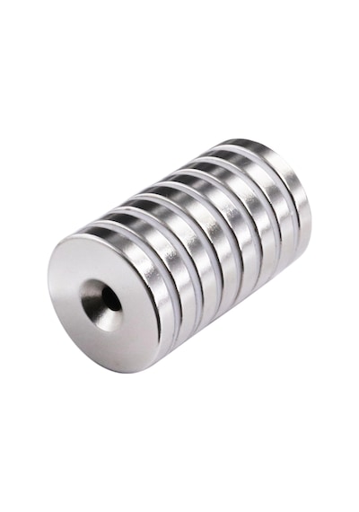 2 Adet 25x10/5x5,5 Mm Neodyum Mıknatıs Havşa Delikli Magnet Vida Atılabilir N35 Nikel Paslanmaz