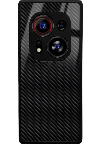 Tecno Phantom X2 Pro Carbon Tasarımlı Glossy Telefon Kılıfı Çok Renkli