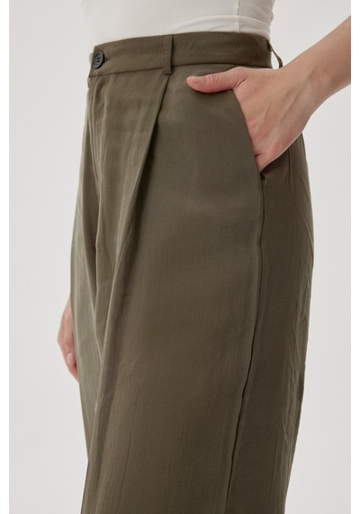 Buly Pile Detaylı Pantolon Haki