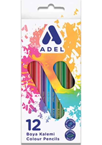 Adel Kuru Boya Tam Boy 12 Renk 211 2315 001 Çok Renkli