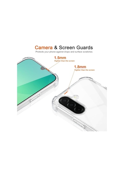 Teknomoda Samsung Galaxy A57 İle Uyumlu Kılıf Boyun Omuz Askılı İpli Anti Şok Korumalı Şeffaf Silikon Siyah İpli Renksiz/şeffaf